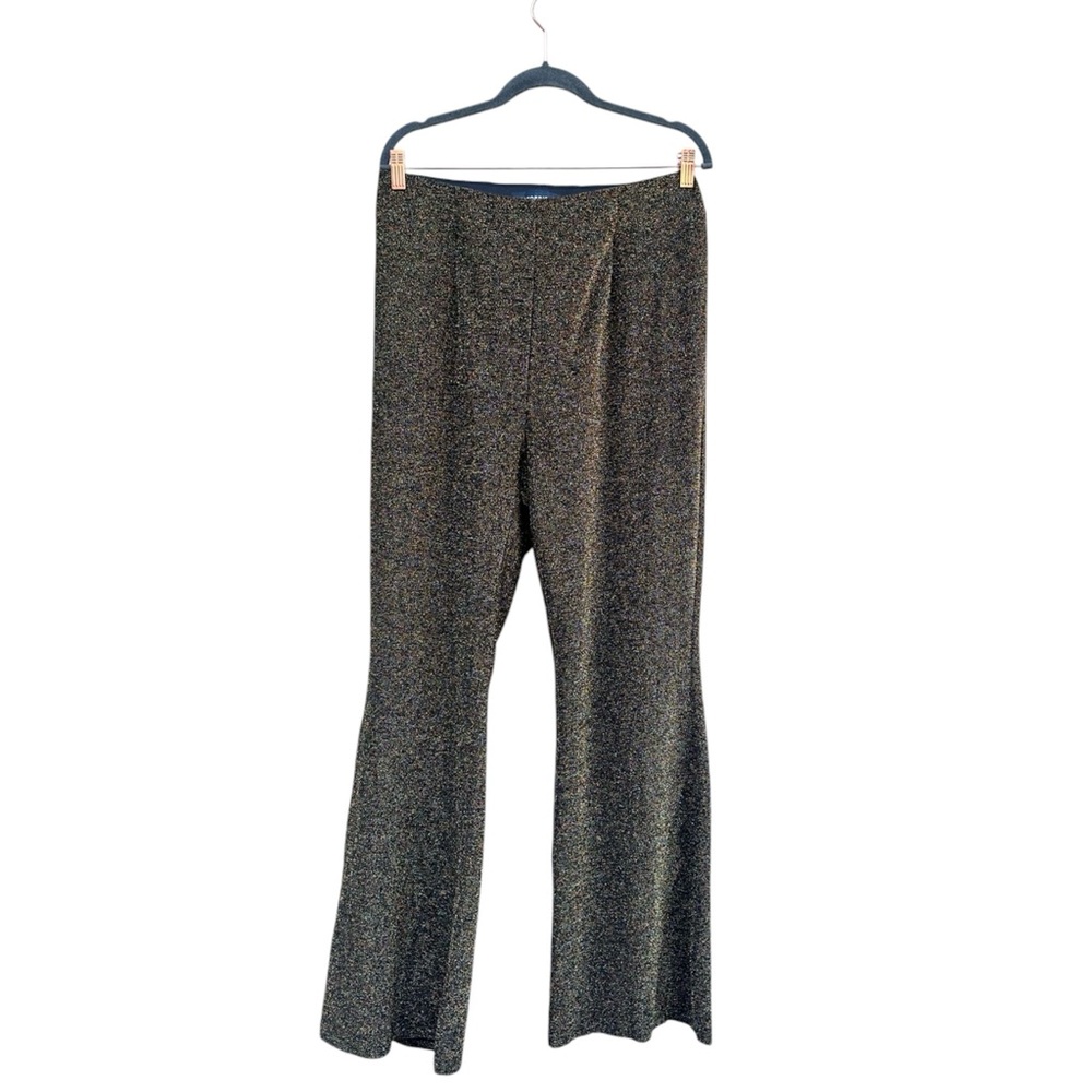 Torrid Gold Shiny Fit and Flare Pants Lurex Stretch Plus Size 2X 18-20
